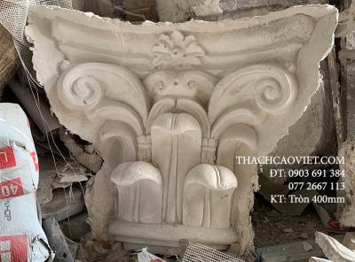 Đầu Cột Tròn Phi 40cm - Thạch cao