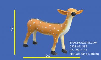 Hươu - Nai Đắp Tay Bằng Xi-măng Tại Xưởng