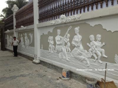 Hàng Rào Đắp Tranh Bằng Xi Măng