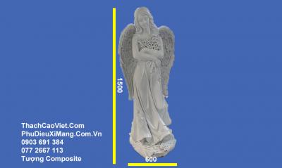 Tượng Thiếu Nữ Ôm Hoa Cao 150cm