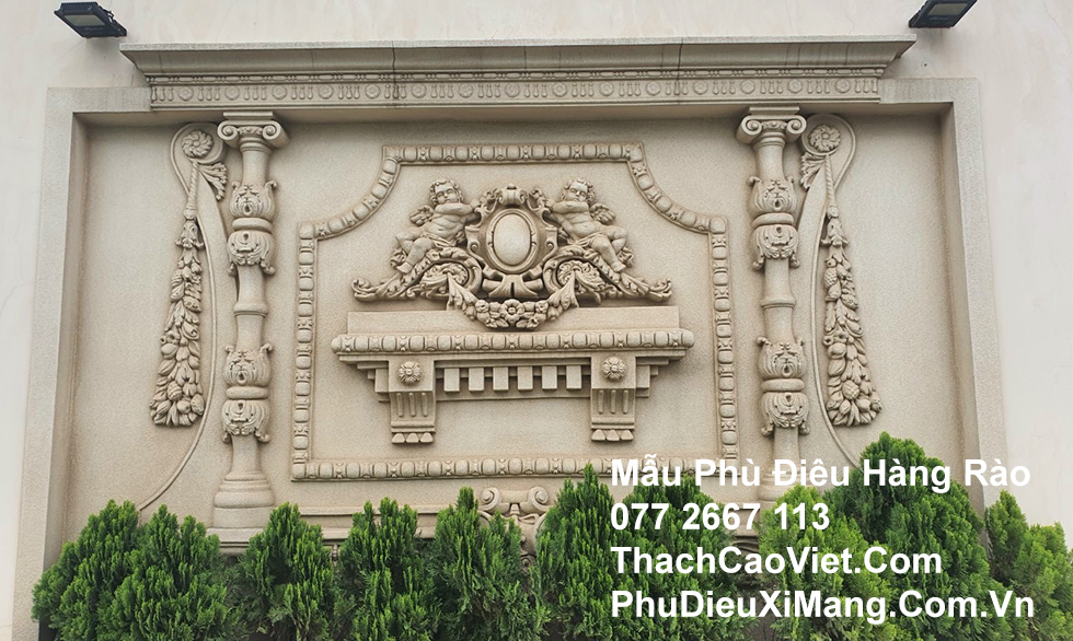 đắp phù điêu hoa văn