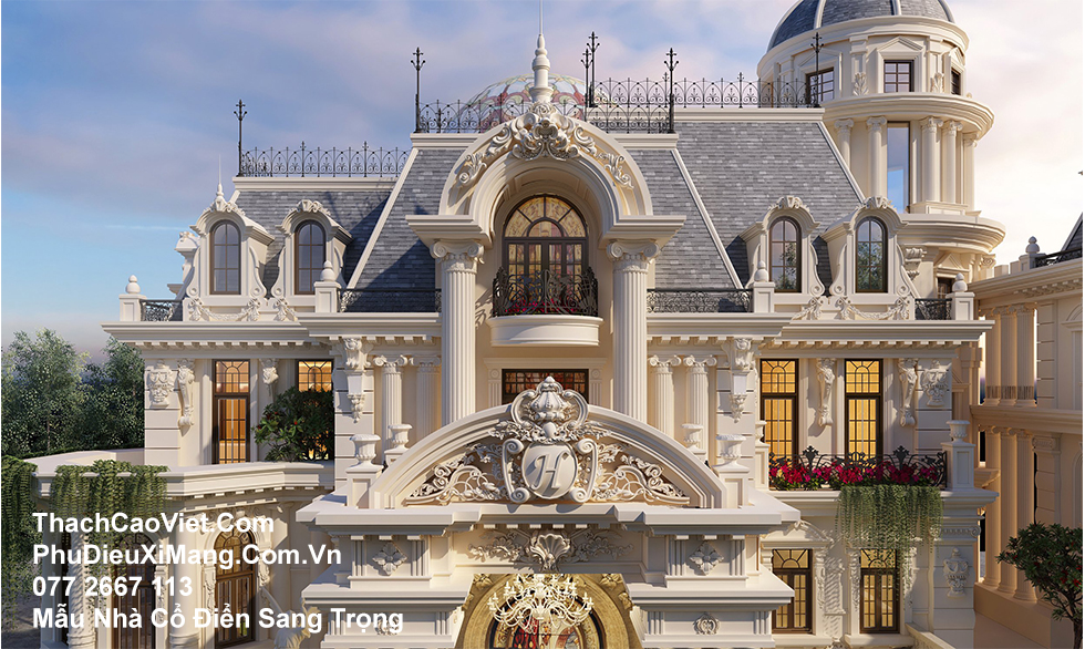thi công nhà tân cổ điển đẳng cấp