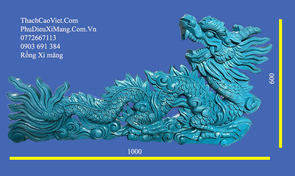 rồng xi măng phù điêu