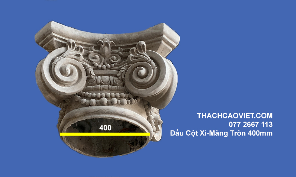 đầu cột xi măng tròn - phi 40cm