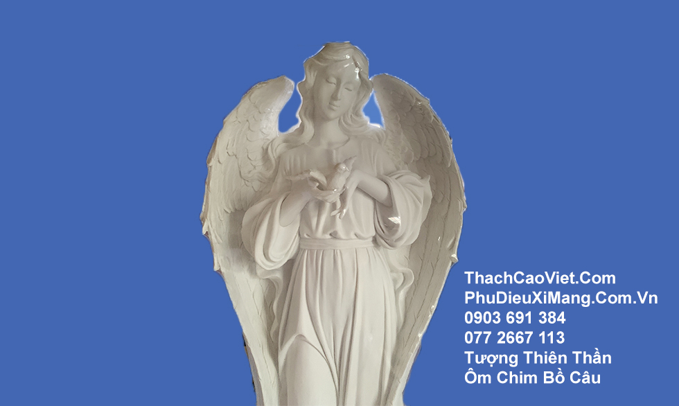 tượng thiền thần composite cao 76cm