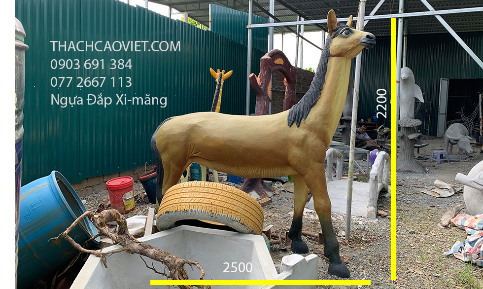 thi công sân vườn đắp thú tượng theo mẫu
