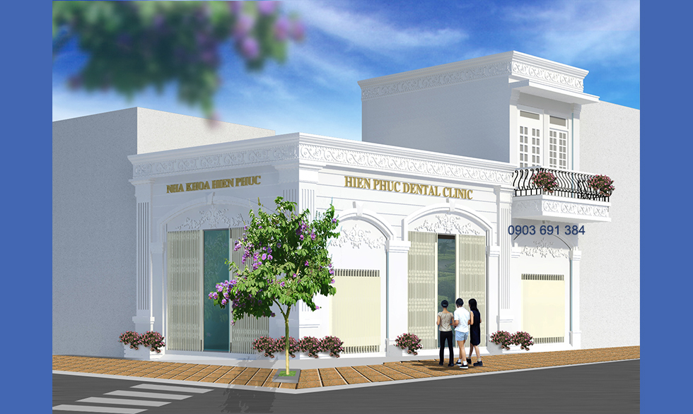 mặt tiền cổ điển 3d phối cảnh