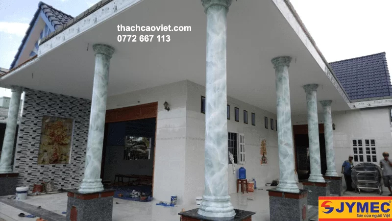 mặt tiền t&acirc;n cổ điển sơn giả đ&aacute;