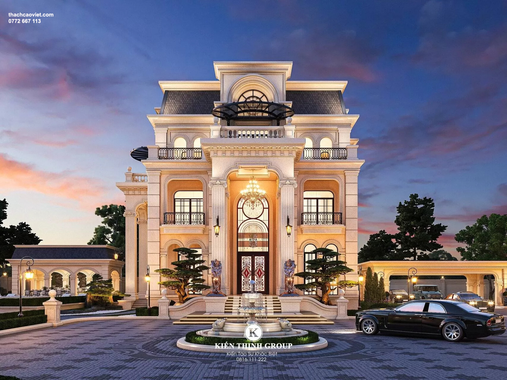 mặt tiền t&acirc;n cổ điển 2 tầng