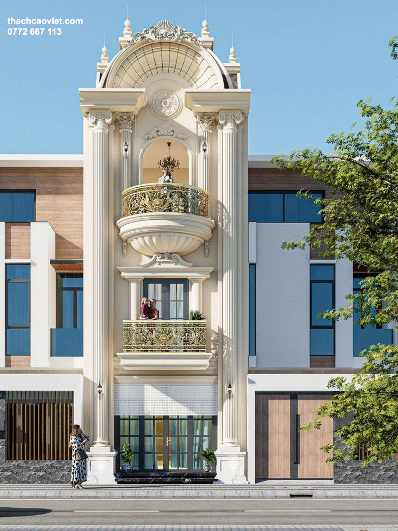 mặt tiền t&acirc;n cổ điển 3 tầng