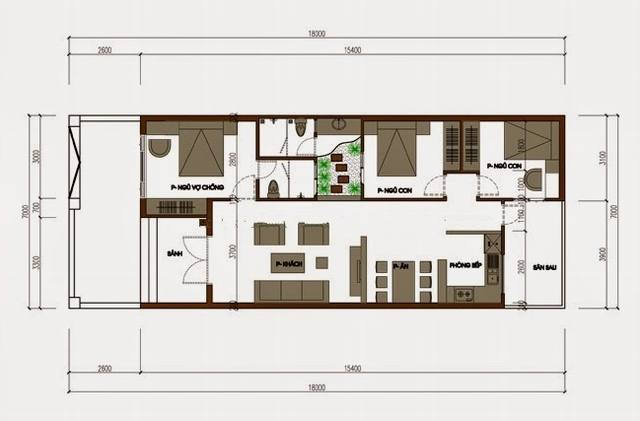 cách chia và bố trí các phòng trong nhà ống theo phong thủy