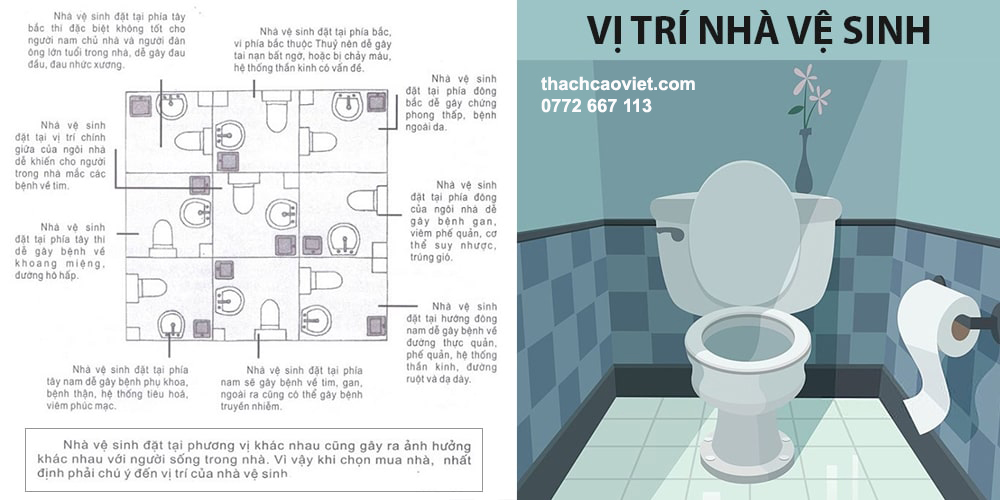 cách đặt nhà vệ sinh theo phong thủy và những điều cần tránh
