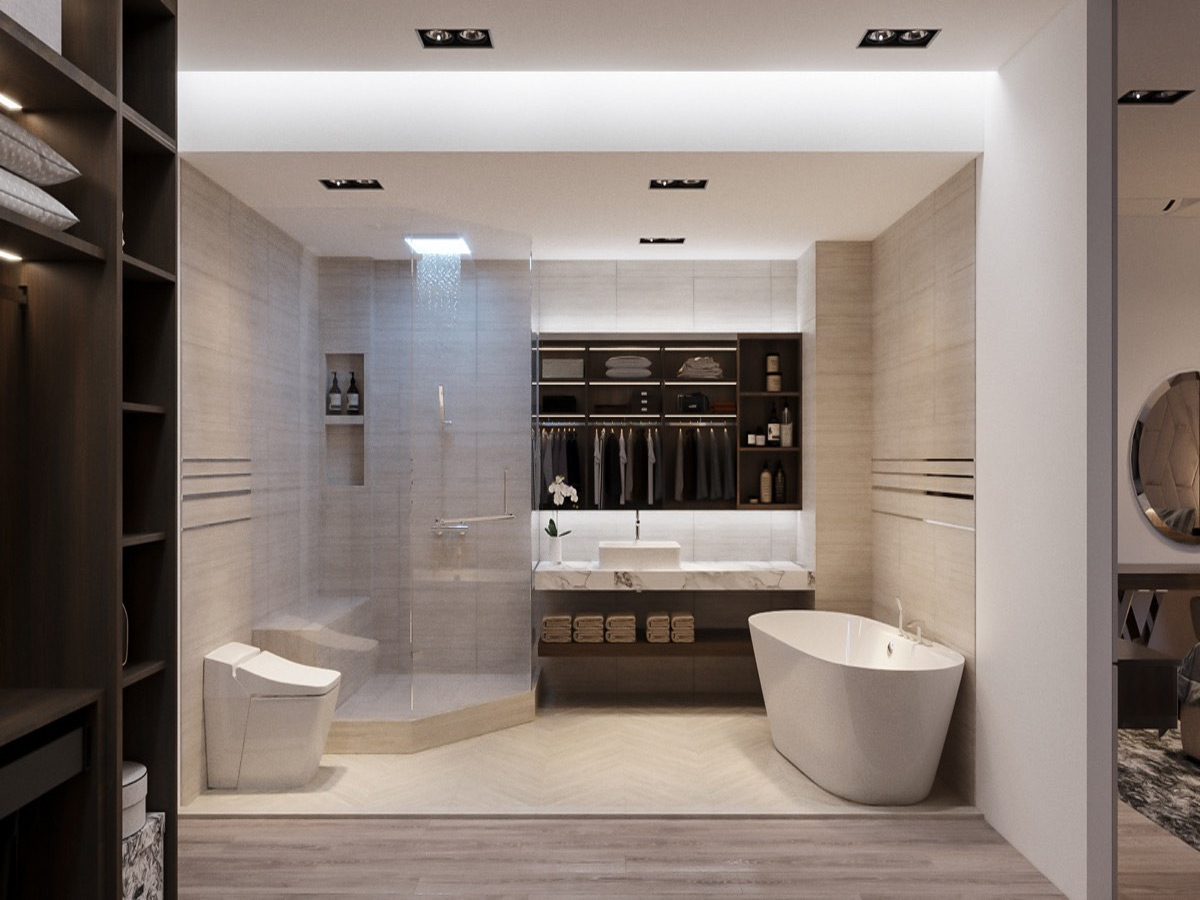 có nên xây toilet trong phòng ngủ không