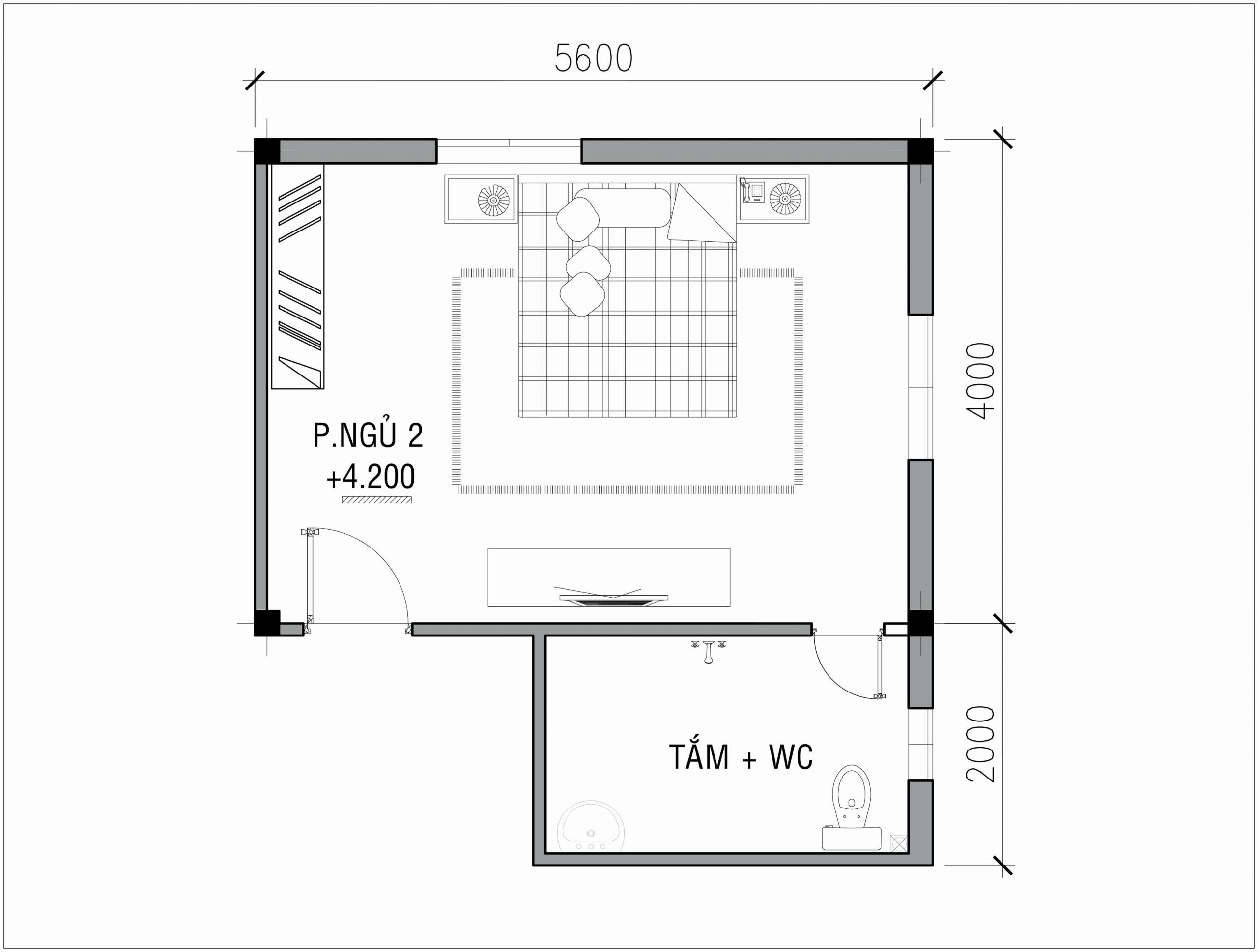 có nên xây toilet trong phòng ngủ không