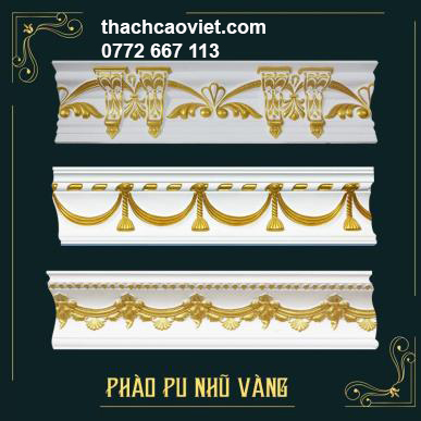 phào chỉ pu dát vàng