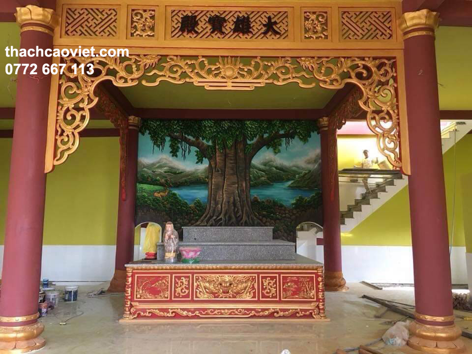 phù điêu phòng thờ