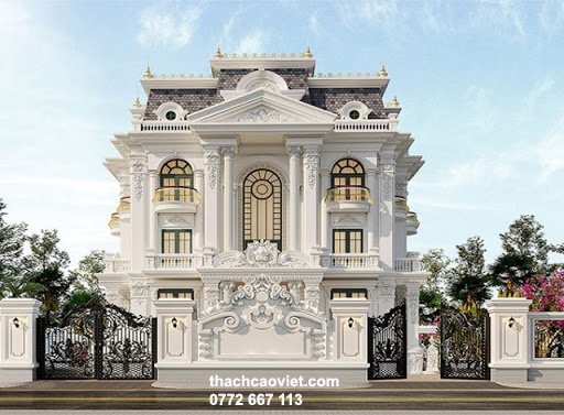 phù điêu mặt tiền cổ điển cho biệt thự