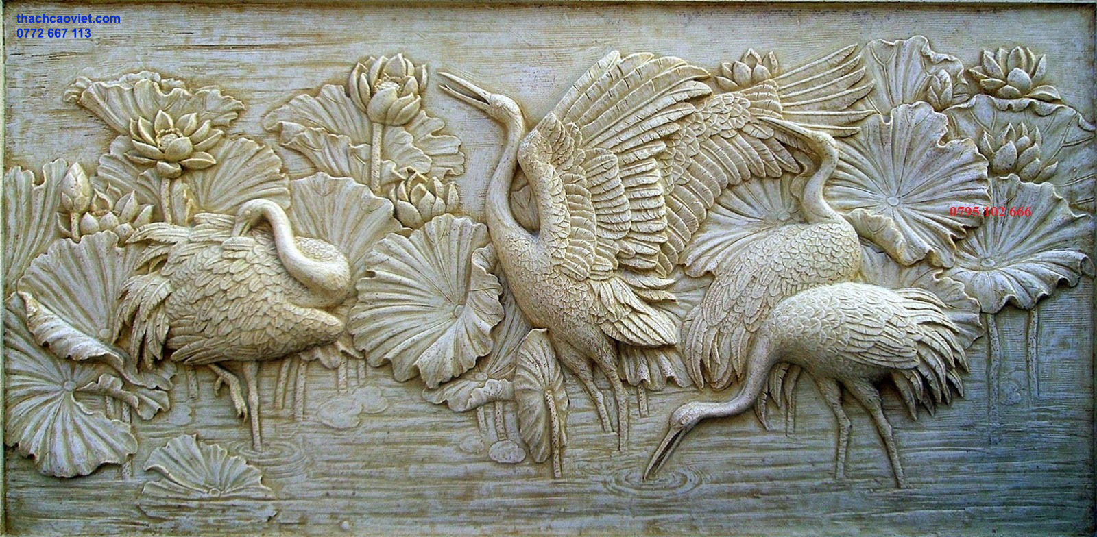 phù điêu mặt tiền họa tiết đẹp sang trọng