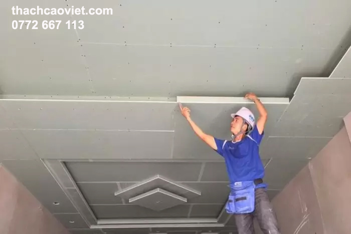 chiều cao trần thạch cao bao nhiêu