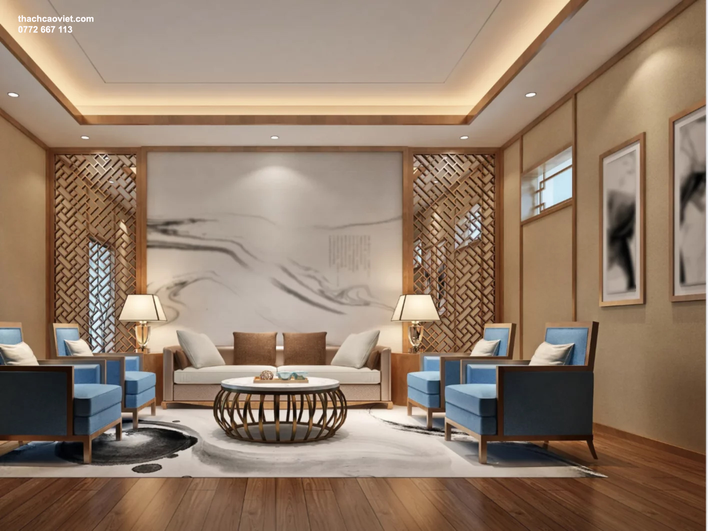 mẫu trần thạch cao giật cấp đẹp