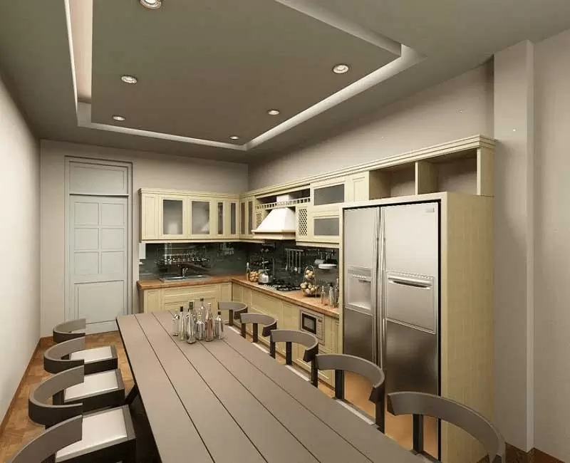 mẫu trần thạch cao phòng khách hình chữ nhật hiện đại