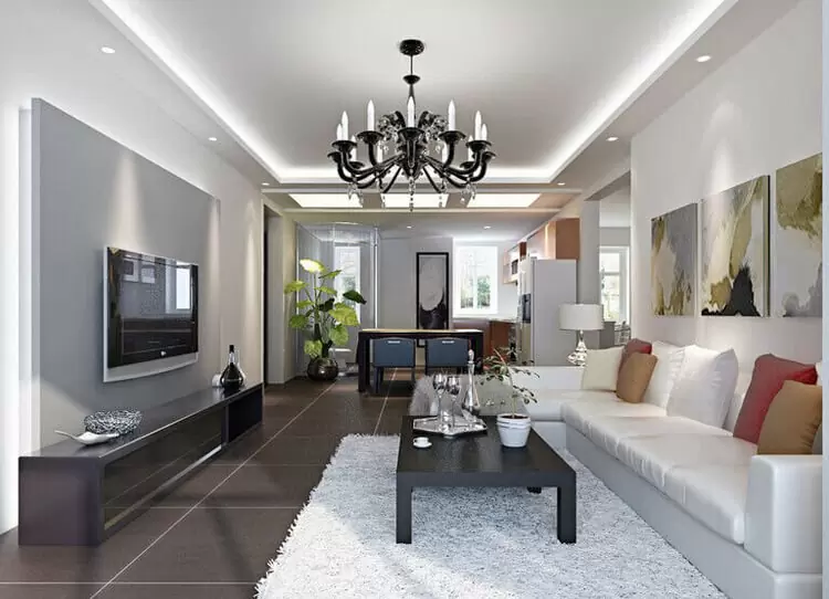 mẫu trần thạch cao phòng khách đẹp hiện đại sang trọng