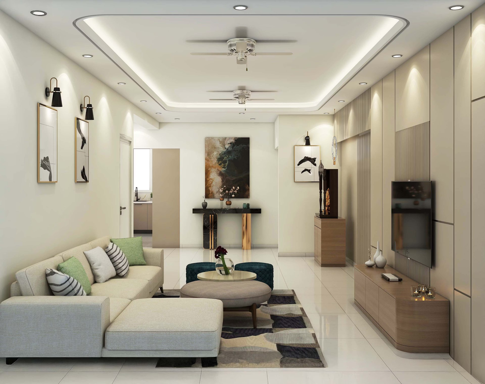 mẫu trần thạch cao phòng khách hiện đại 2027