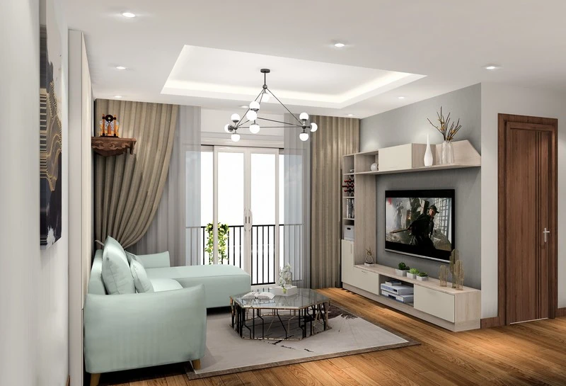 mẫu trần thạch cao phòng khách hiện đại 2027
