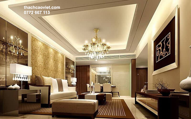 phân biệt trần thạch cao nổi và chìm