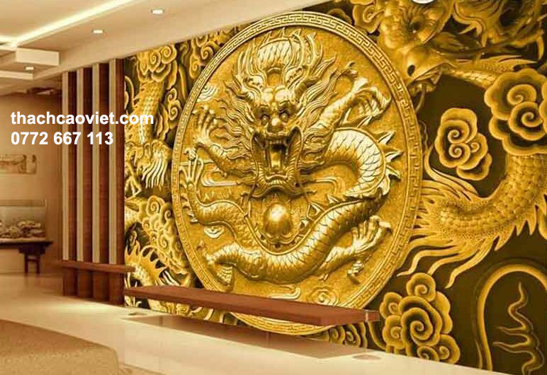 mẫu phù điêu rồng vàng sang trọng đẳng cấp tphcm