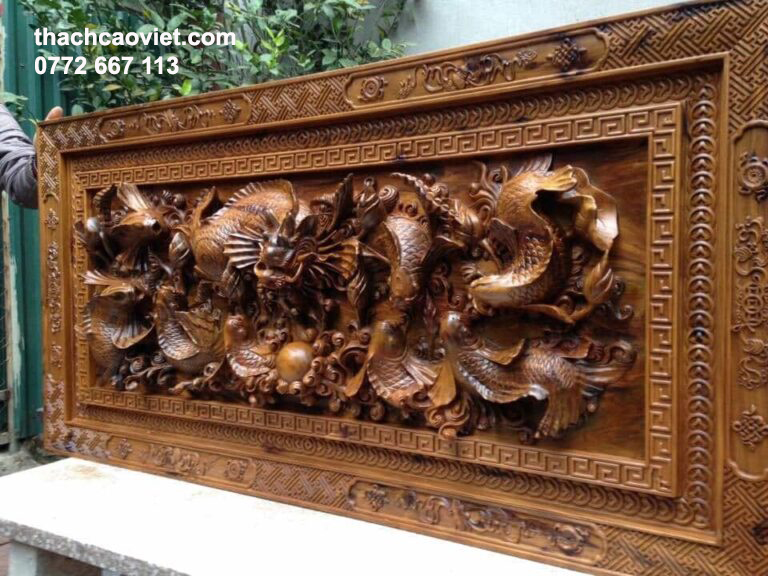 mẫu phù điêu rồng vàng sang trọng đẳng cấp tphcm