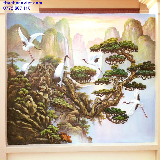 thi công tranh phù điêu xi măng nghệ thuật