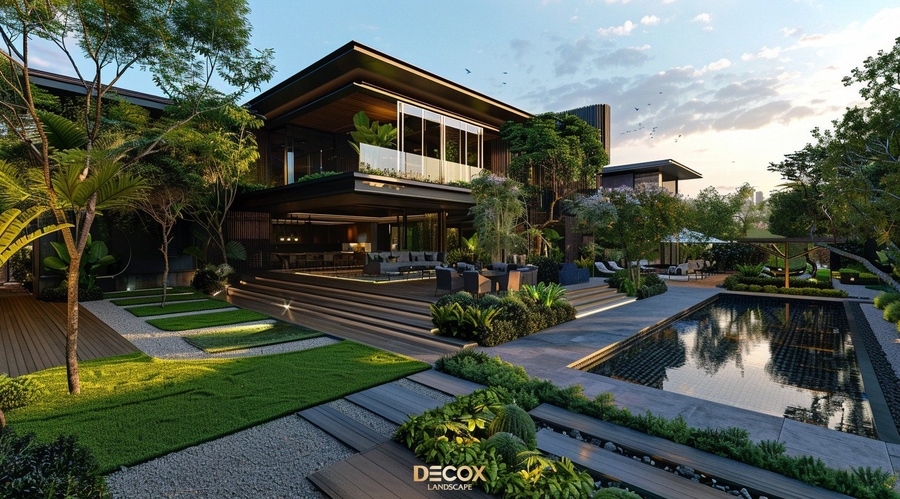 mẫu thiết kế s&acirc;n vườn biệt thự đẹp